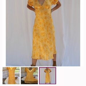 Jen's Pirate Booty Yellow Floral Maxi Dress